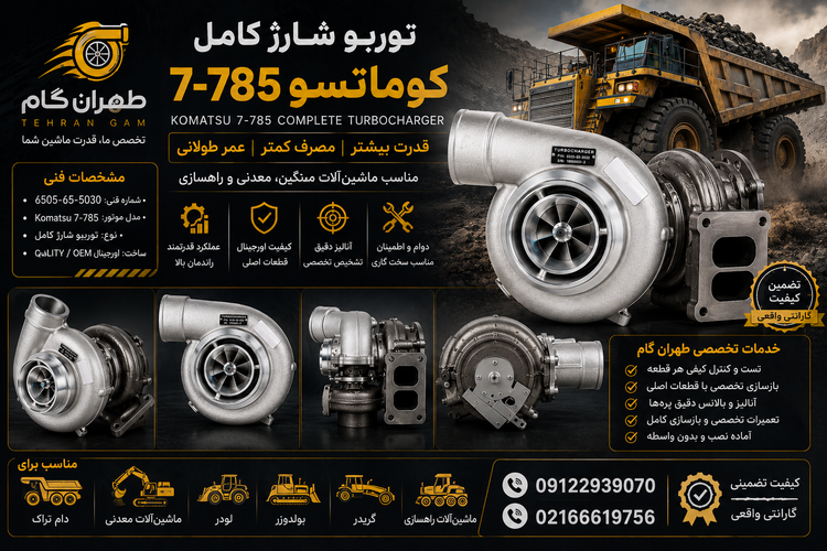 توربوشارژ کامل دام تراک کوماتسو 785